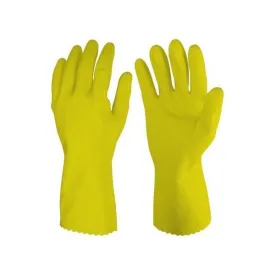 0652 - Cut Glove Reusable Rubber Hand Gloves (Yellow) - 1 pc