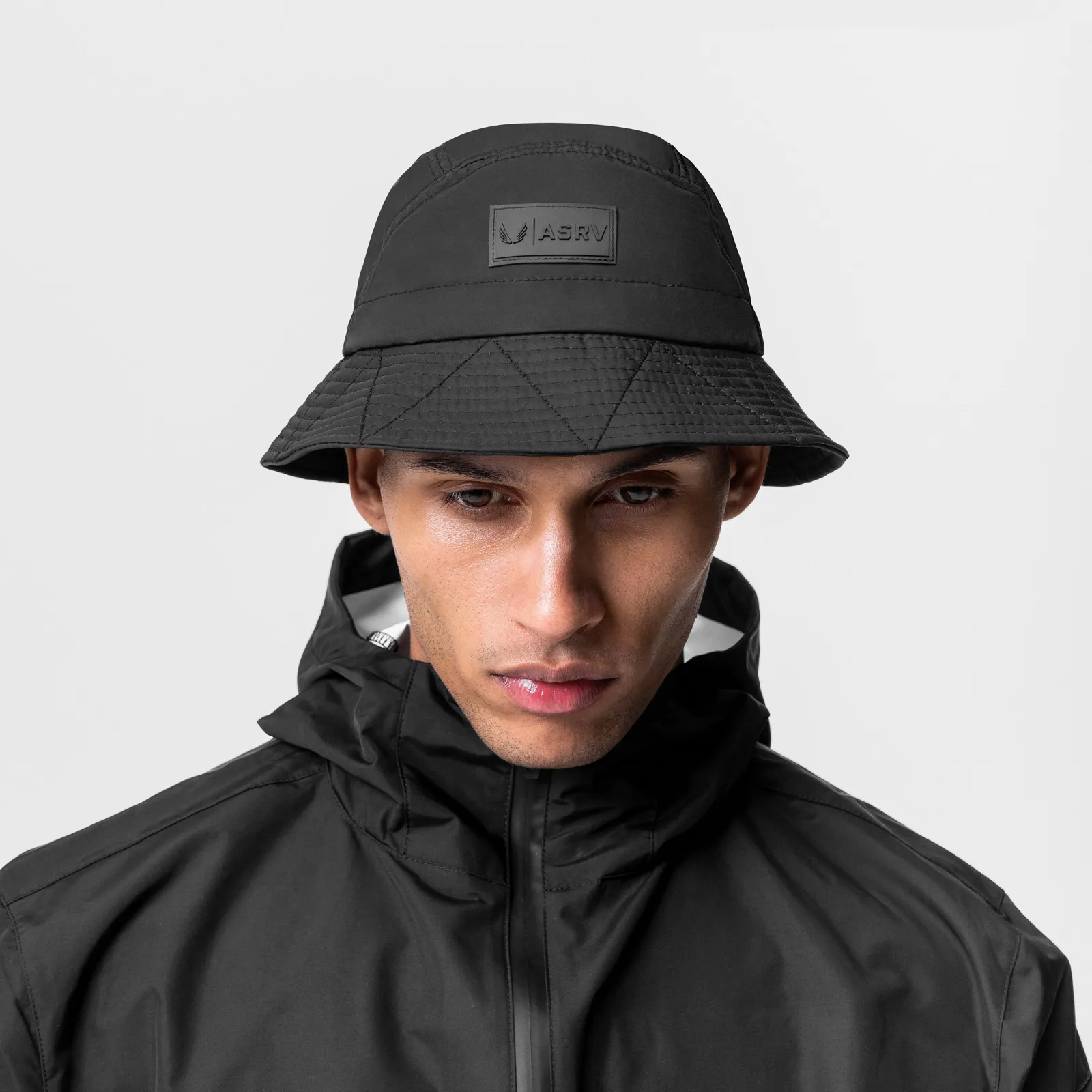 0672. Hipora® Bucket Hat - Black "Patch Logo"