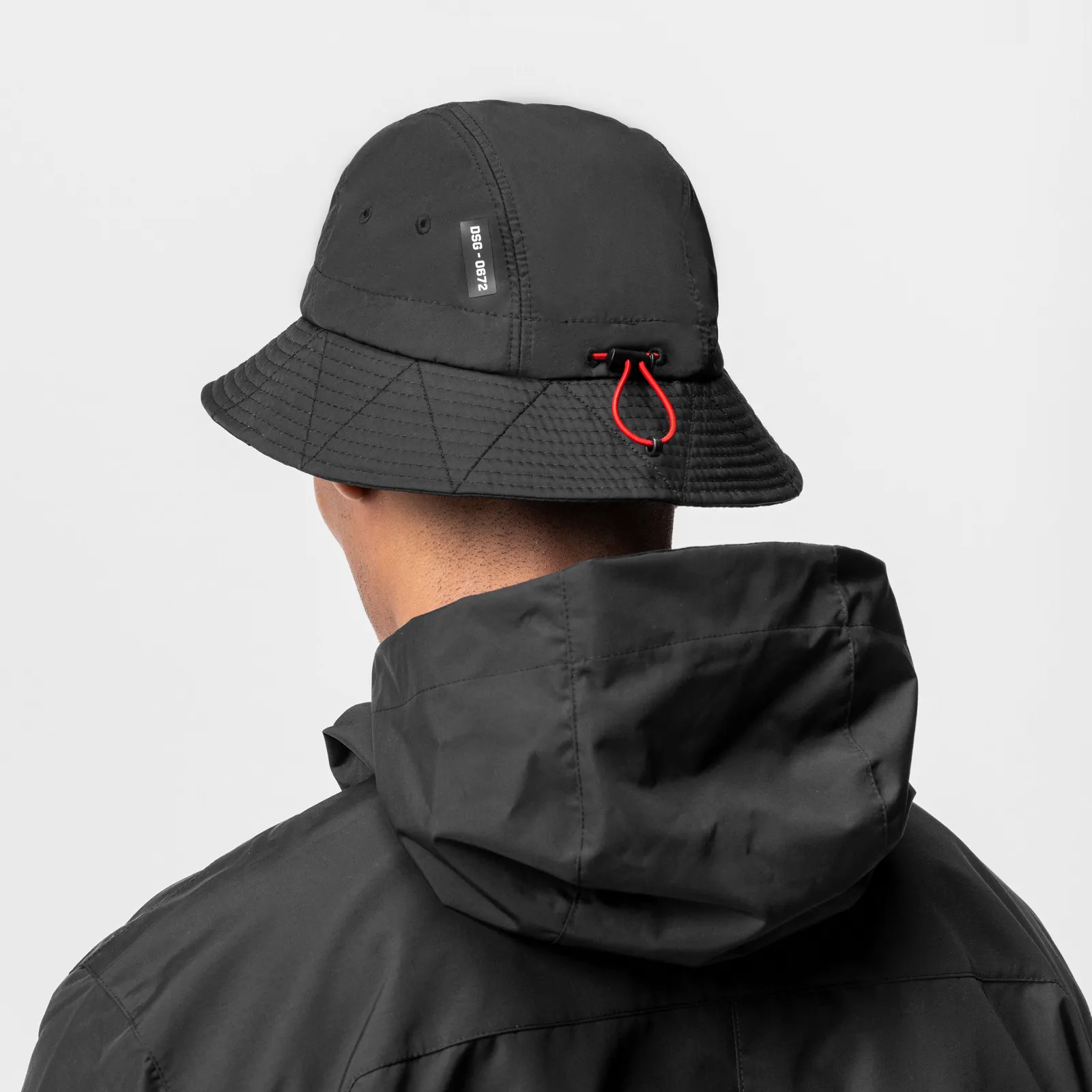 0672. Hipora® Bucket Hat - Black "Patch Logo"