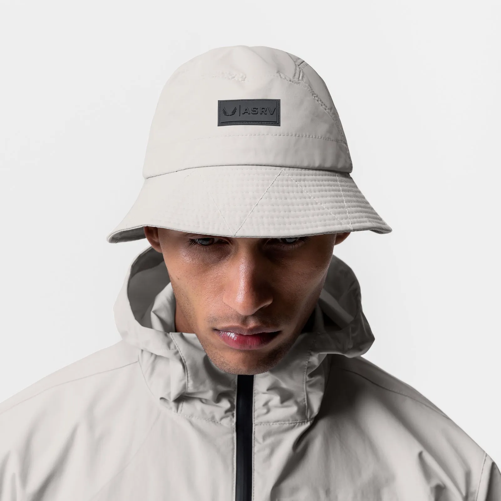 0672. Hipora® Bucket Hat - Stone "Patch Logo"