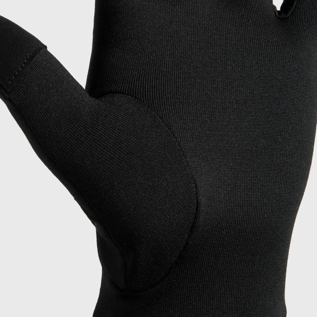 Adult Tactile Running Gloves-Kiprun Warm 100 v2-Black