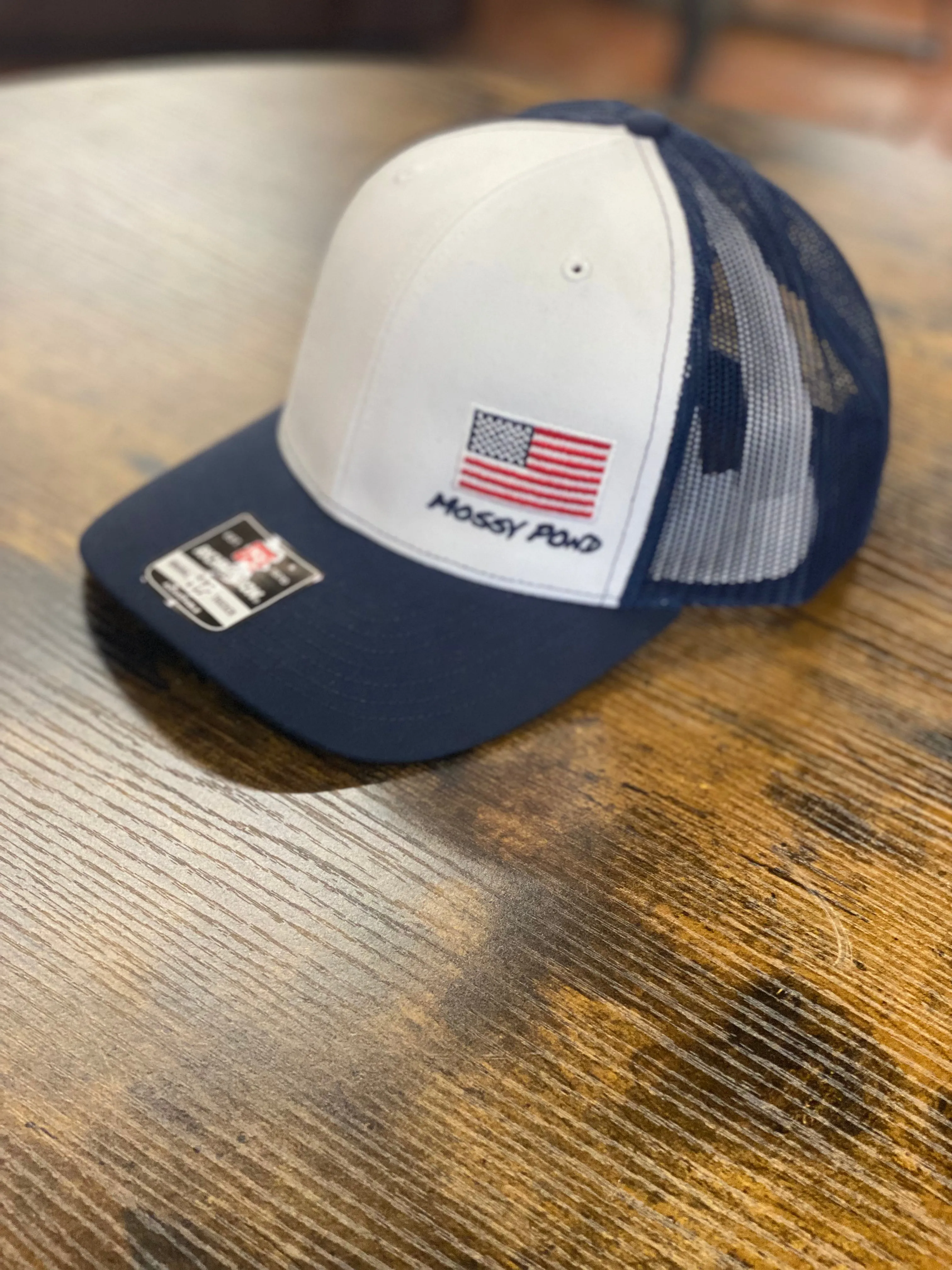 American Flag Embroidered Richardson Trucker Hat