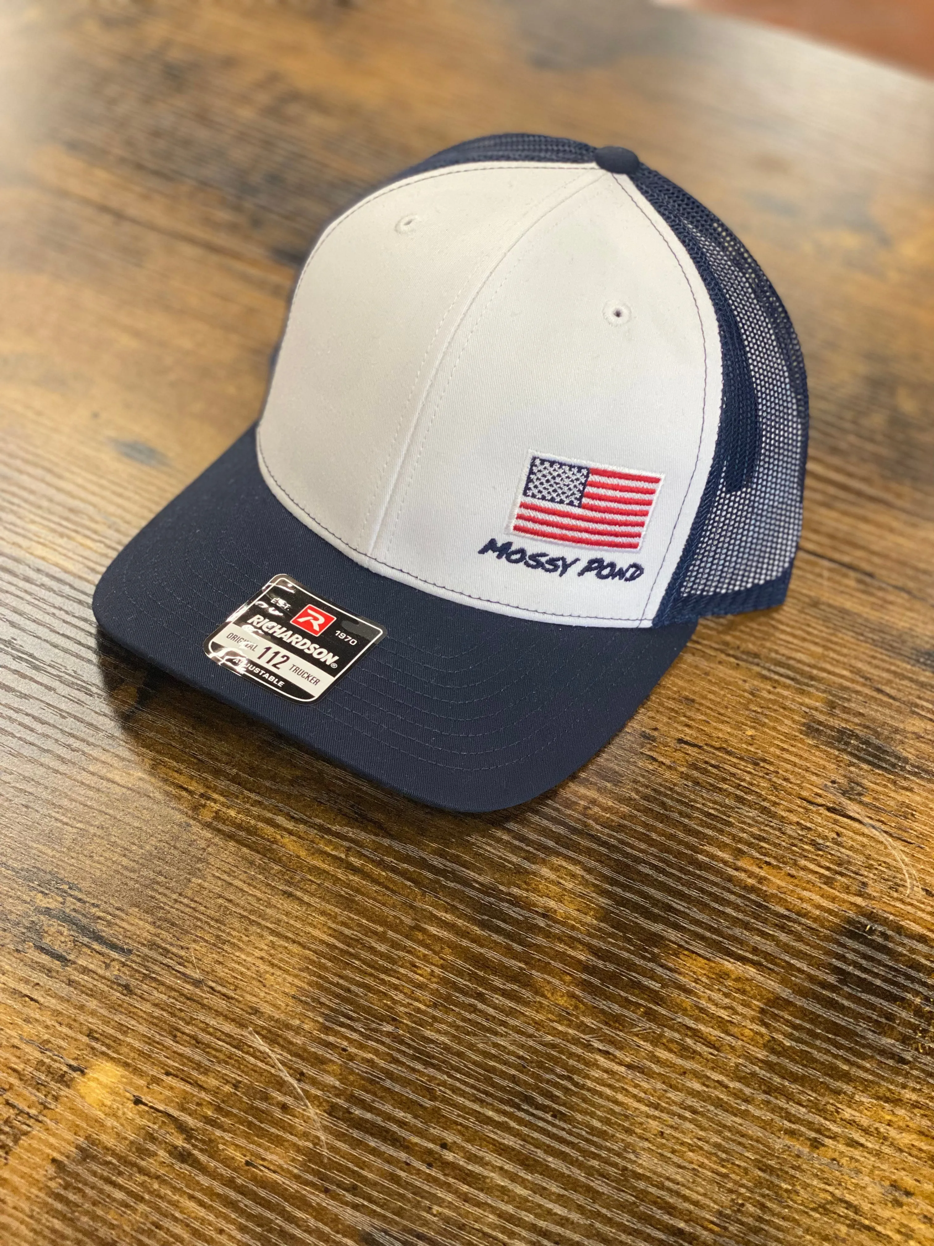 American Flag Embroidered Richardson Trucker Hat