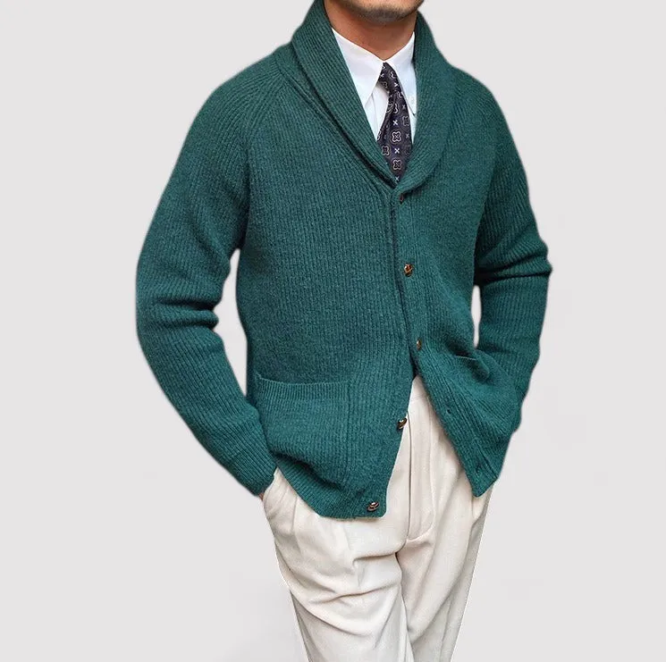 Ancien | Men's Bond Street Shawl Collar Knitted Cardigan