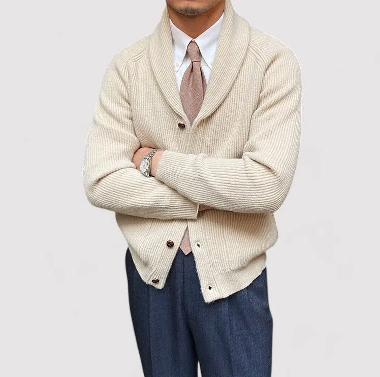 Ancien | Men's Bond Street Shawl Collar Knitted Cardigan