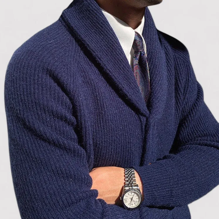 Ancien | Men's Bond Street Shawl Collar Knitted Cardigan