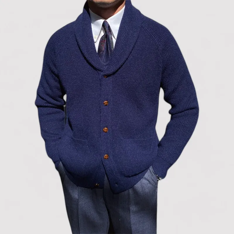 Ancien | Men's Bond Street Shawl Collar Knitted Cardigan