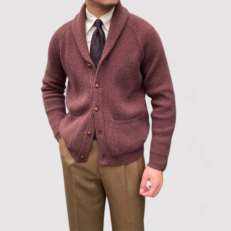 Ancien | Men's Bond Street Shawl Collar Knitted Cardigan