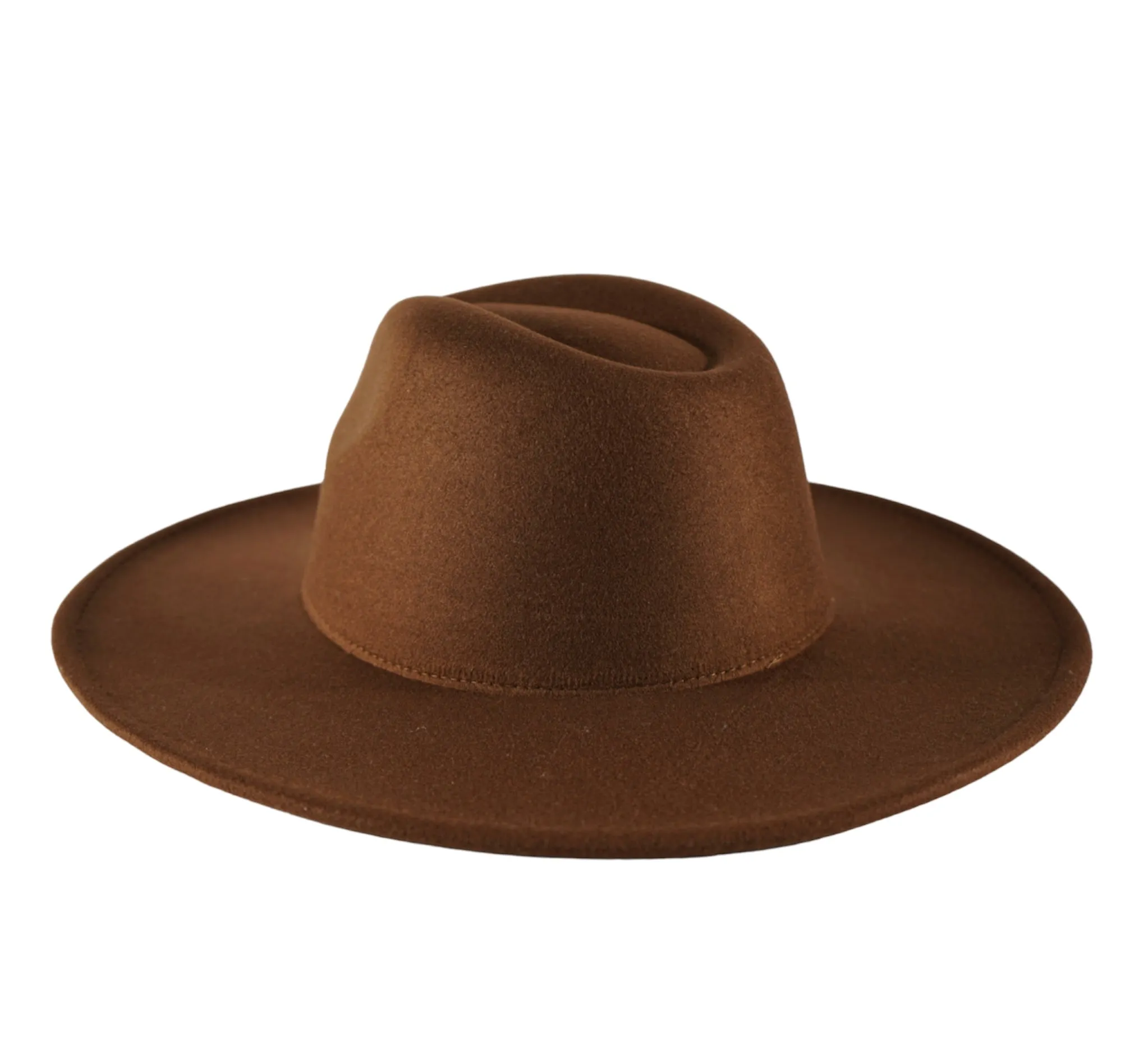 Atlanta Wide Brim Fedora - Brown