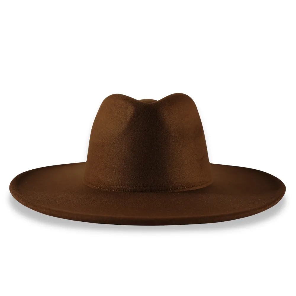 Atlanta Wide Brim Fedora - Brown