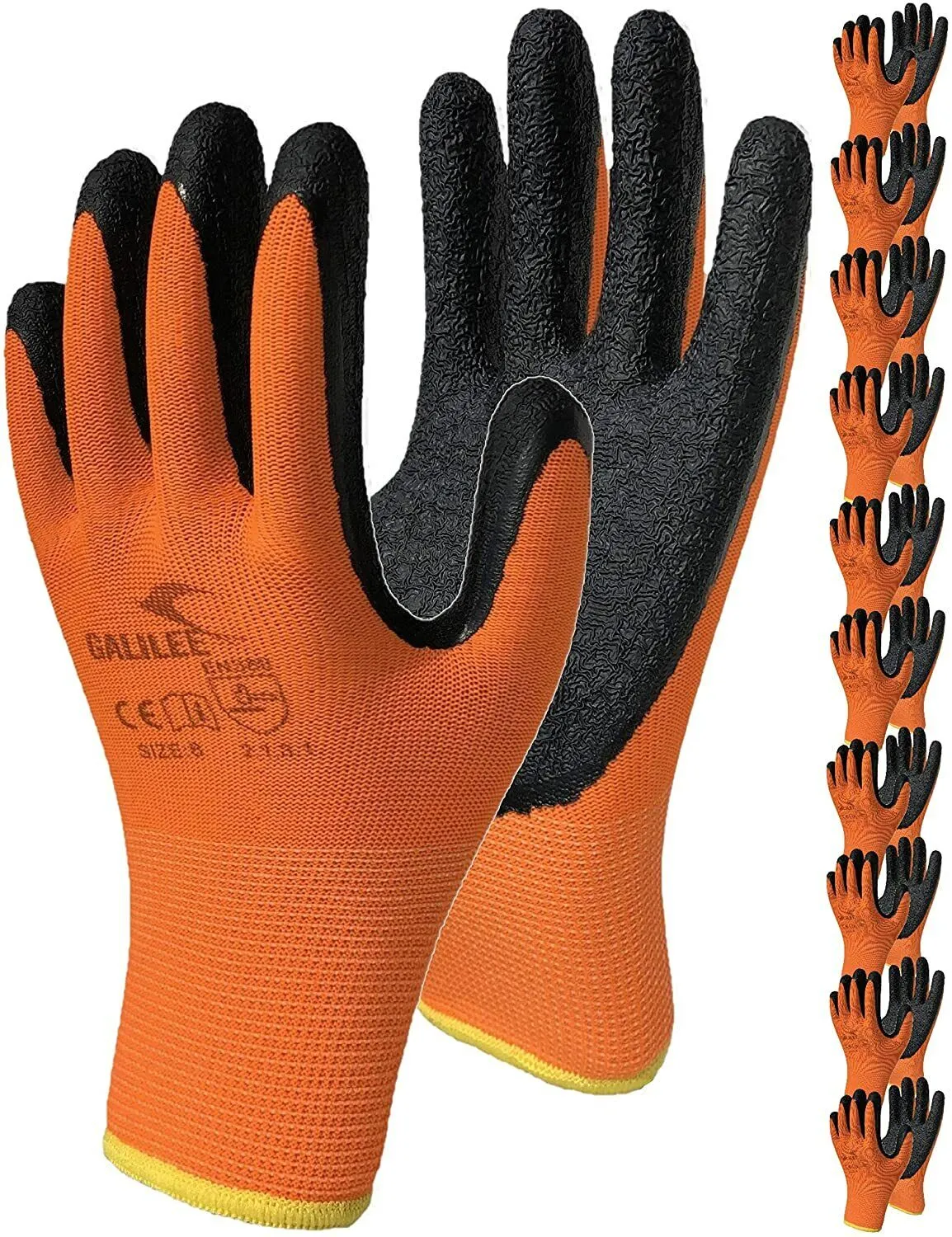 (Box Deal 300Pair ) Seamless Knit Nylon Nitrile Form Coated Work Gloves 1507