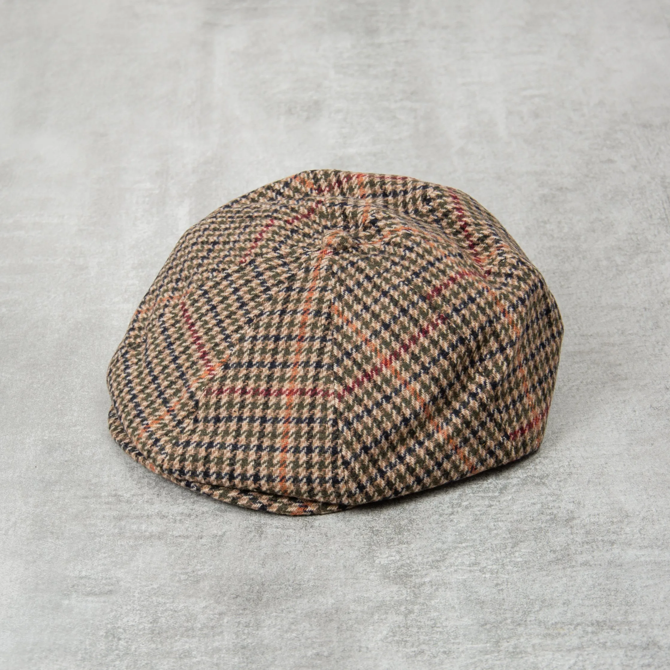 Brixton Brood Snap Flat Cap - Olive Surplus / Beige / Black