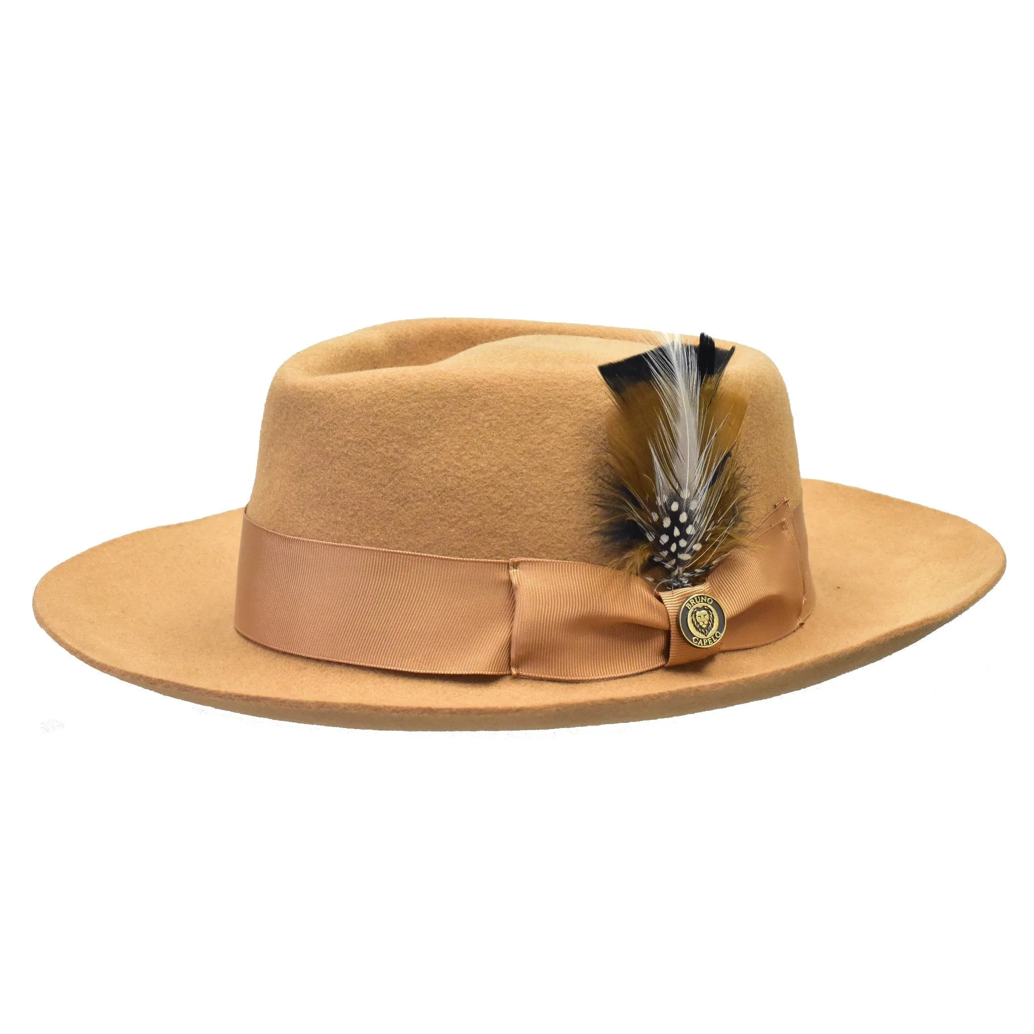 Bruno Capelo Phoenix Wide Brim Raw Edge Wool Fedora