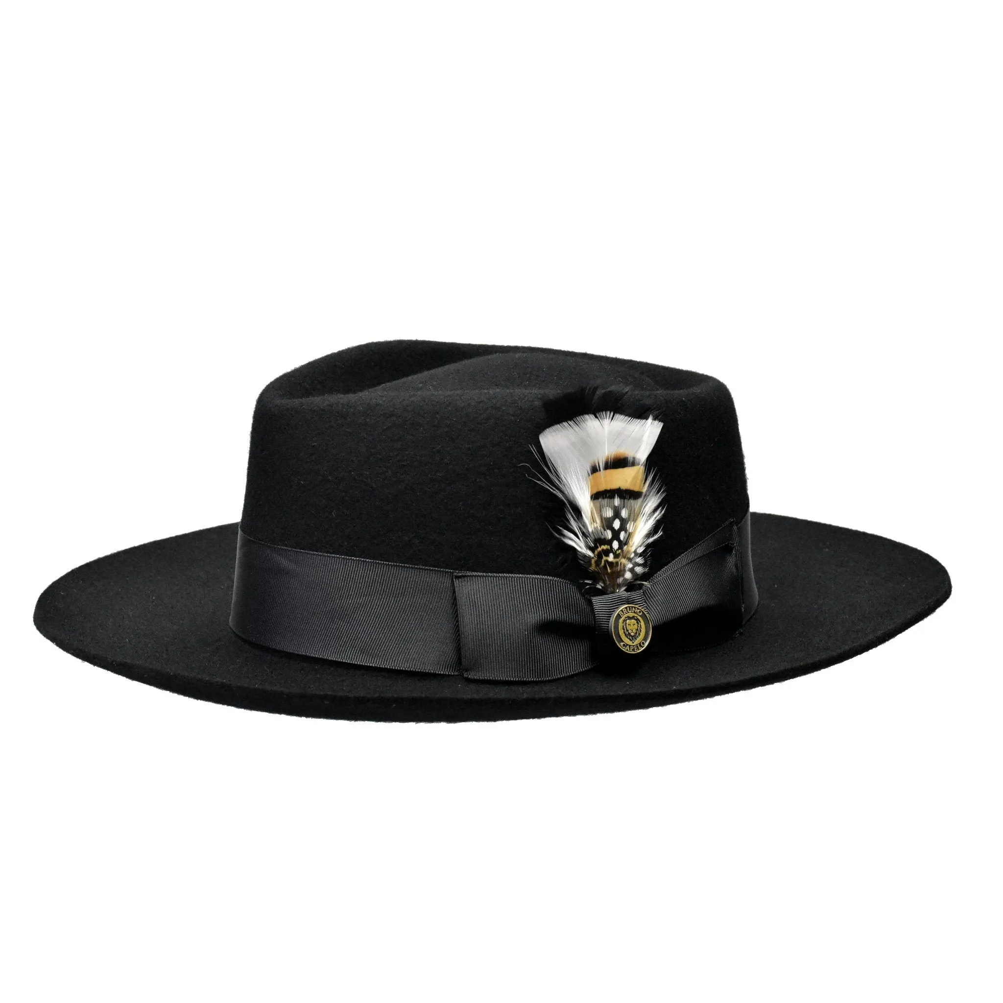 Bruno Capelo Phoenix Wide Brim Raw Edge Wool Fedora