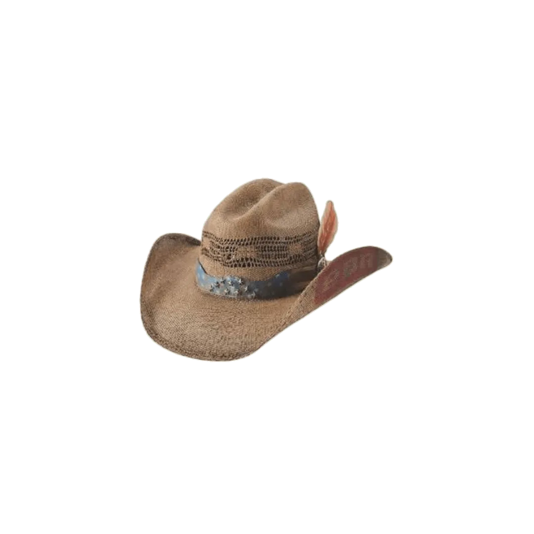 Bullhide Men's Bucking Chute Straw Cowboy Style Hat