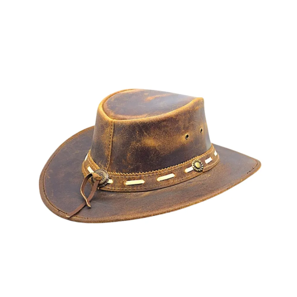 Bush Cowboy Buffalo Leather Hat