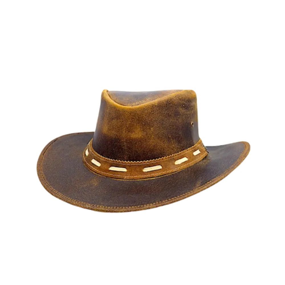 Bush Cowboy Buffalo Leather Hat