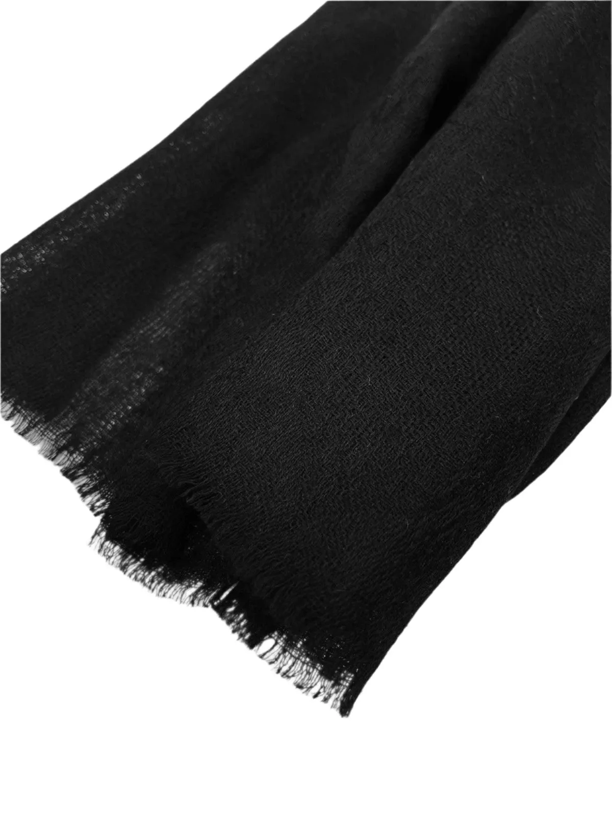 Cashmere Scarf - Self Design Black