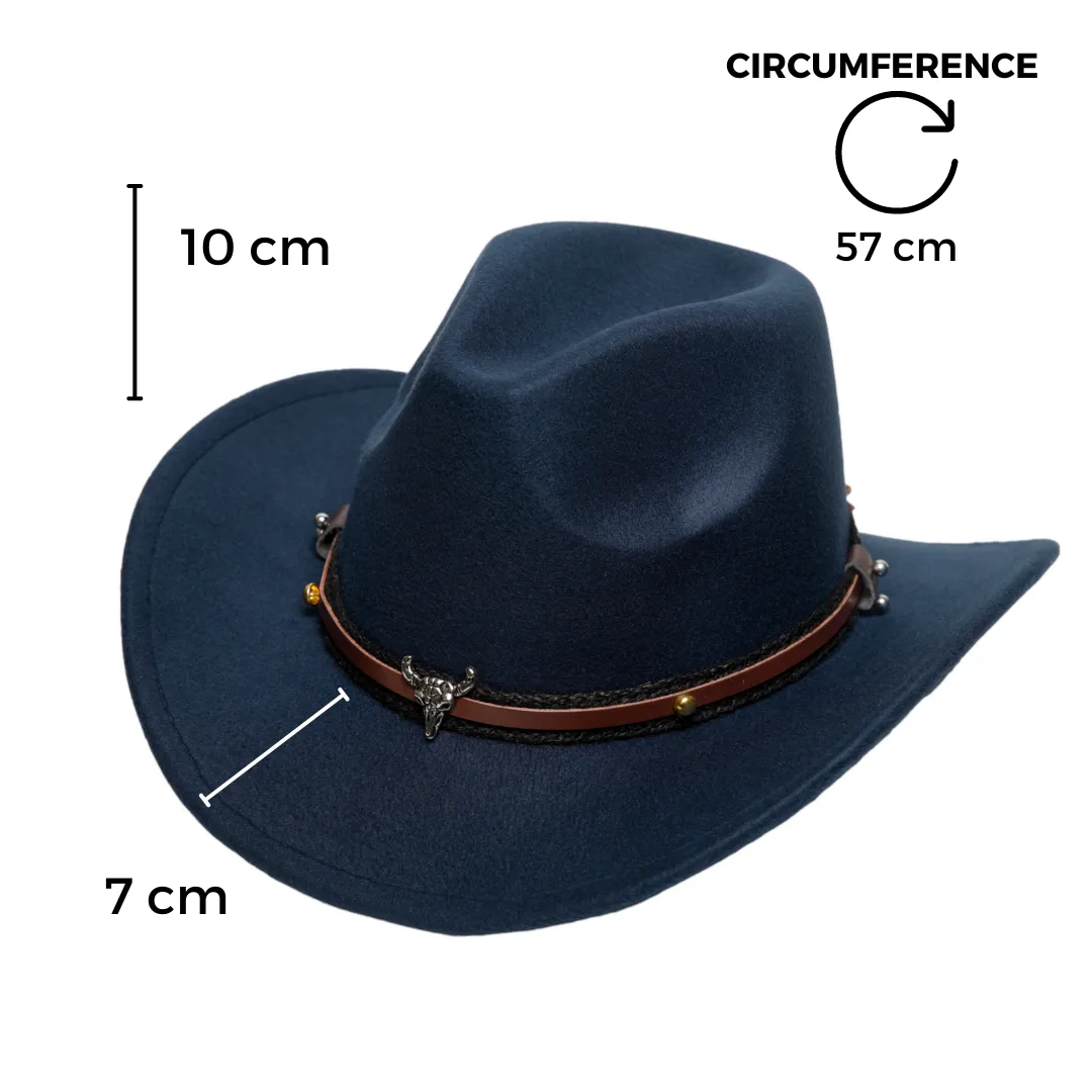 Chokore American Cowhead cowboy Hat (Navy Blue)