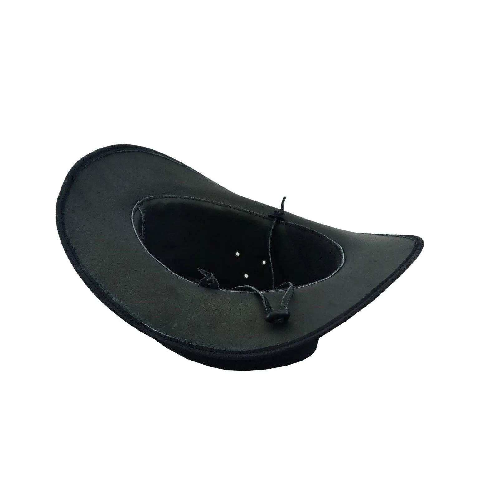 Cowboy Hat Western Aussie Style Suede Bush Leather Hat Black