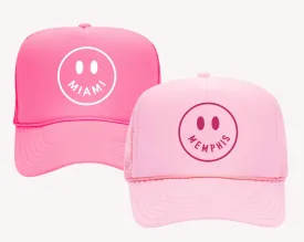 Custom City (or State) Trucker Hats/ Smiley City Trucker Hats