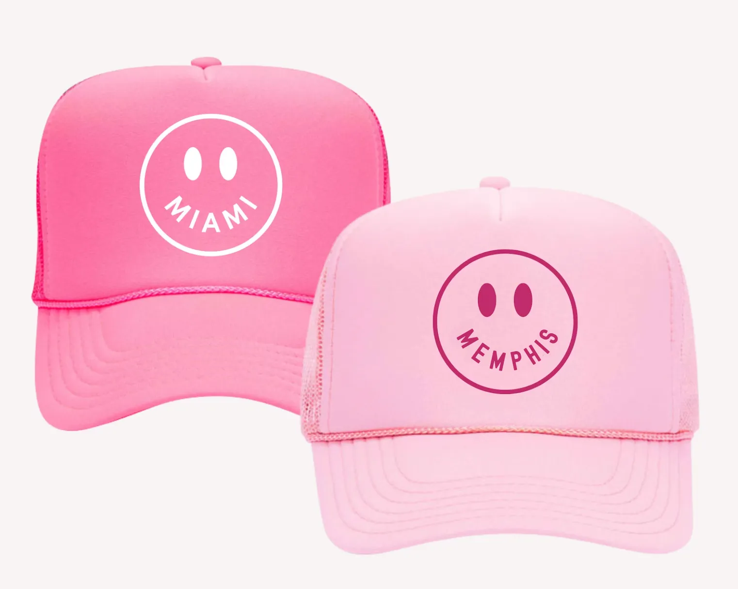 Custom City (or State) Trucker Hats/ Smiley City Trucker Hats