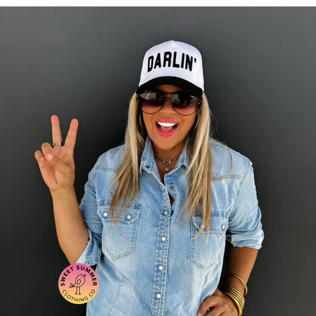 Darlin' Embroidered Trucker Hat