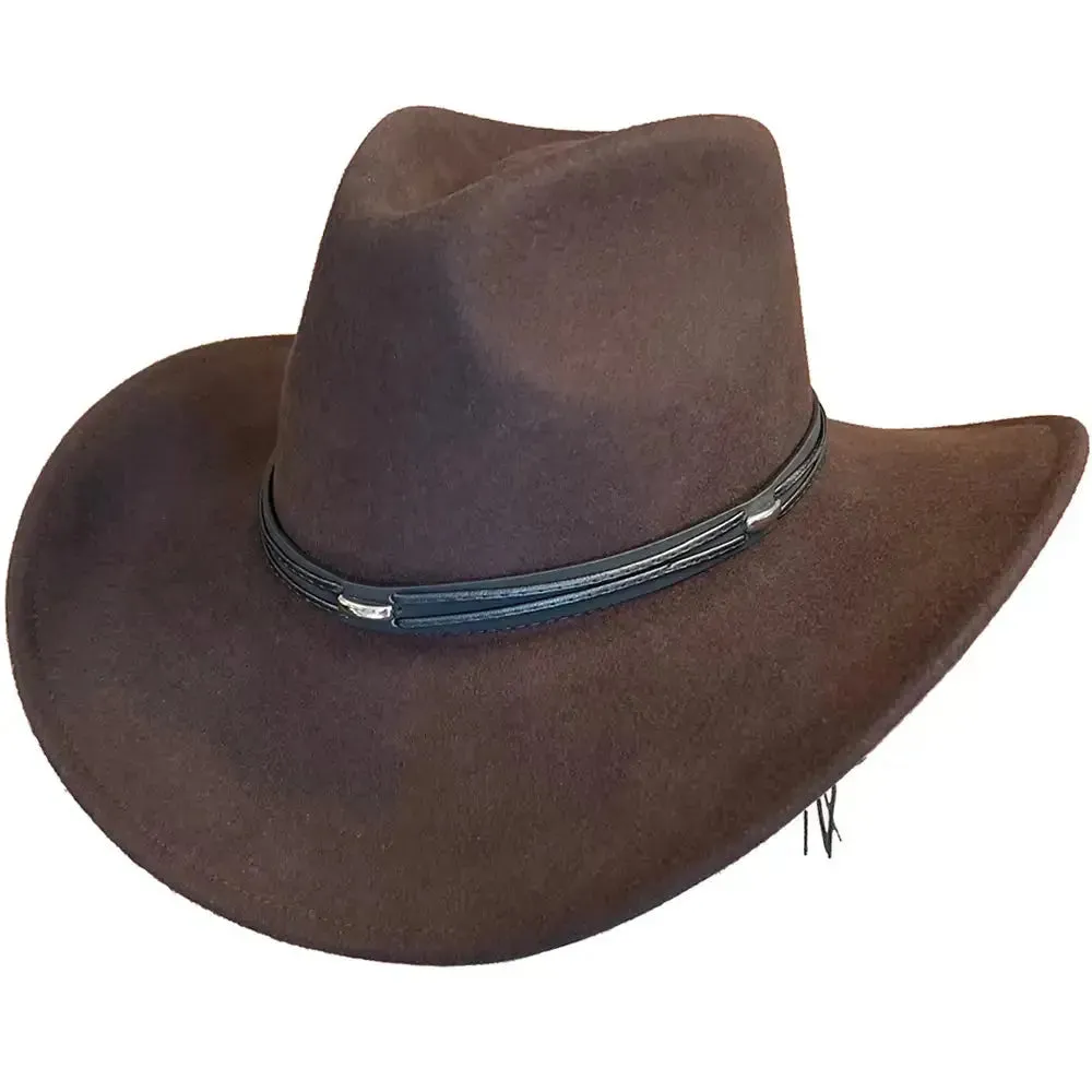 Deadwood Trading High Tail - Crushable Soft Wool Felt Cowboy Hat