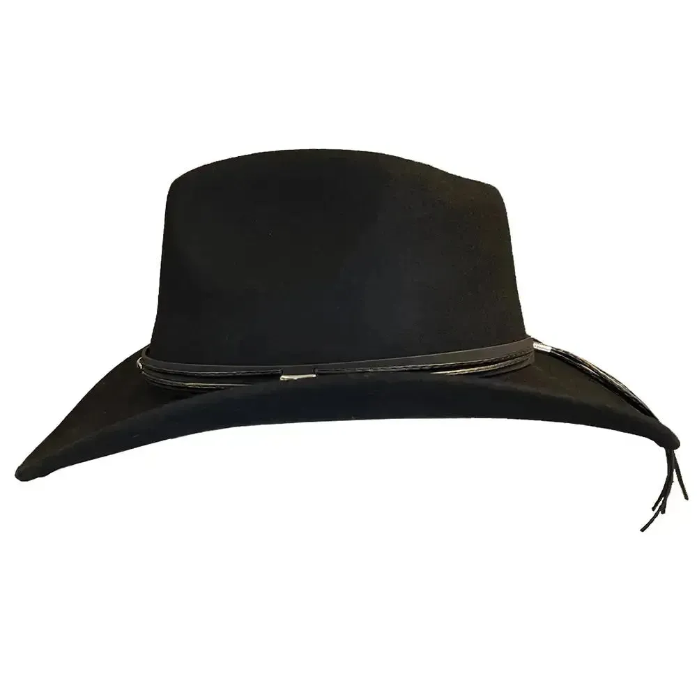 Deadwood Trading High Tail - Crushable Soft Wool Felt Cowboy Hat