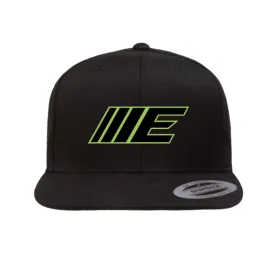 Eliminator Boats IIIE  Flat Bill Snapback Hat- Black/ Neon Green