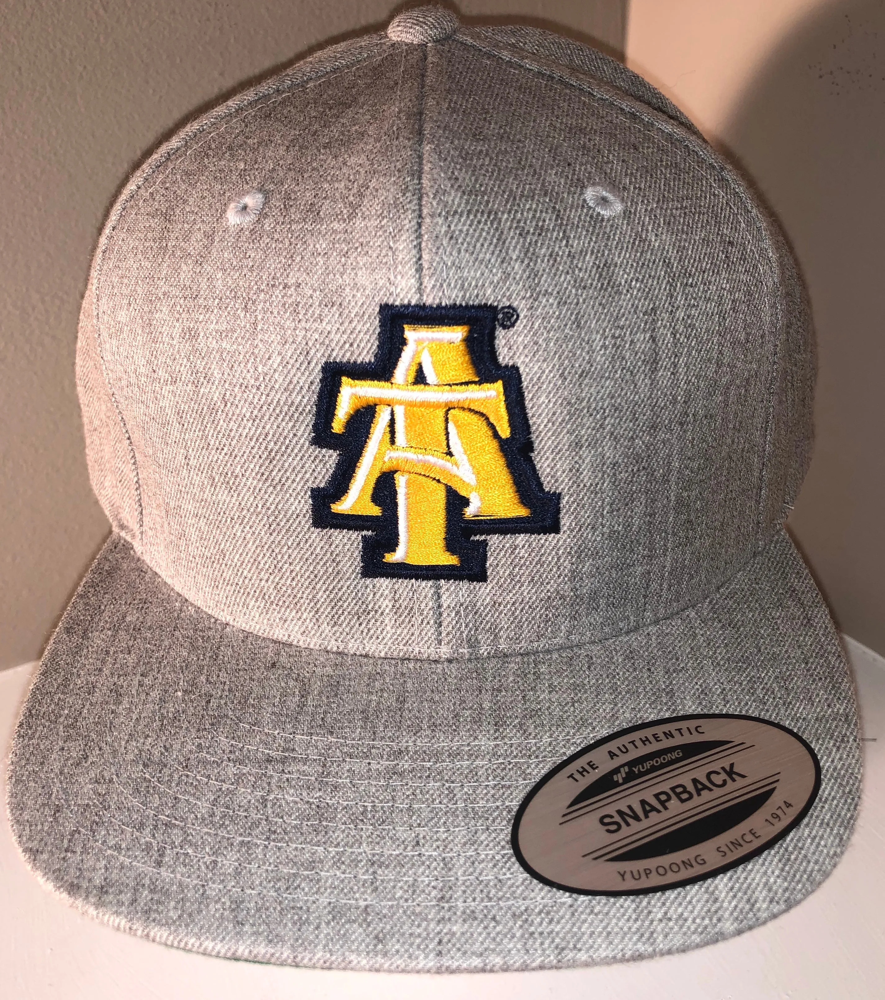 Embroidered NC A&T 6-Panel Structured Flat Visor Classic Snapback