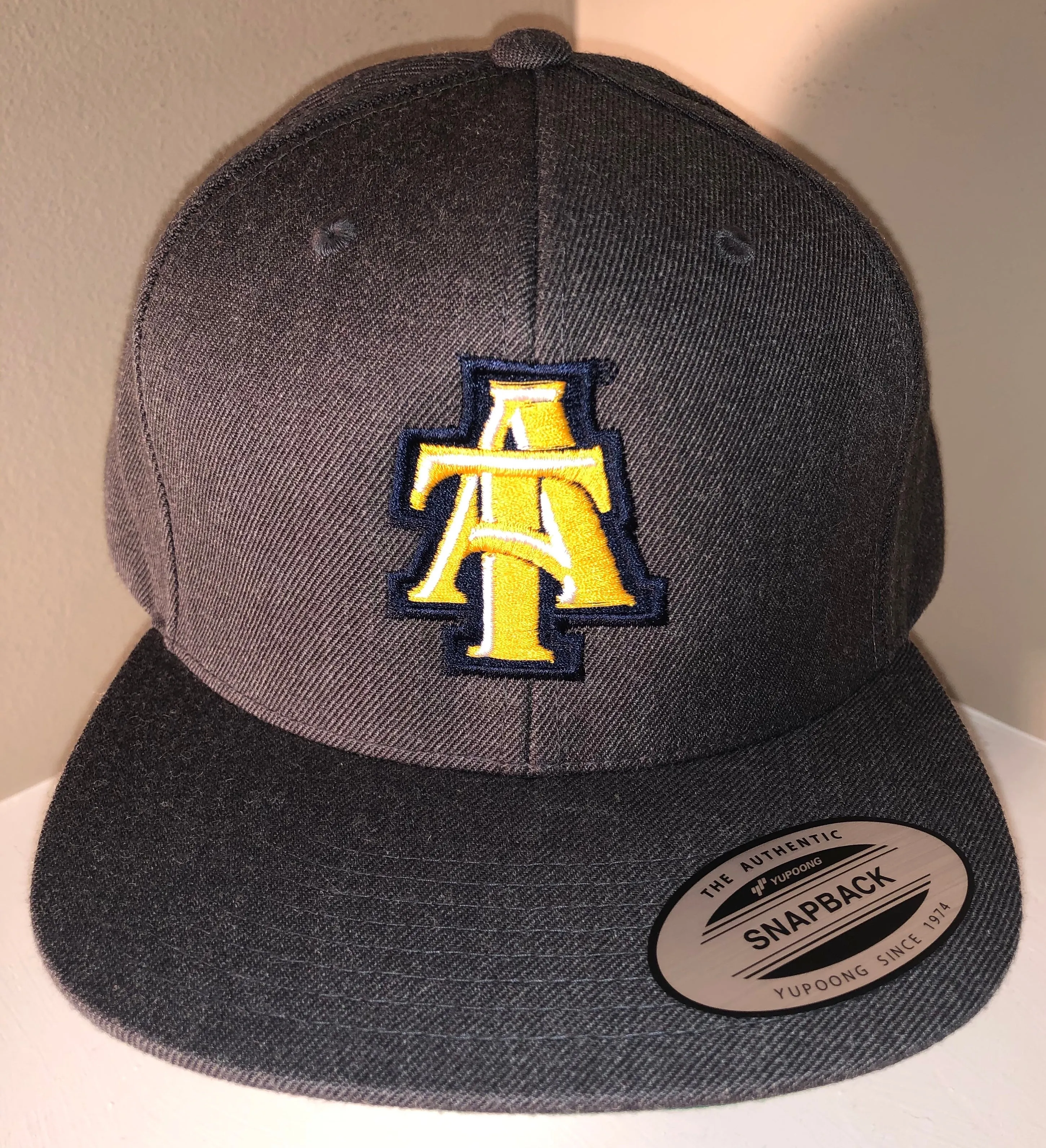 Embroidered NC A&T 6-Panel Structured Flat Visor Classic Snapback