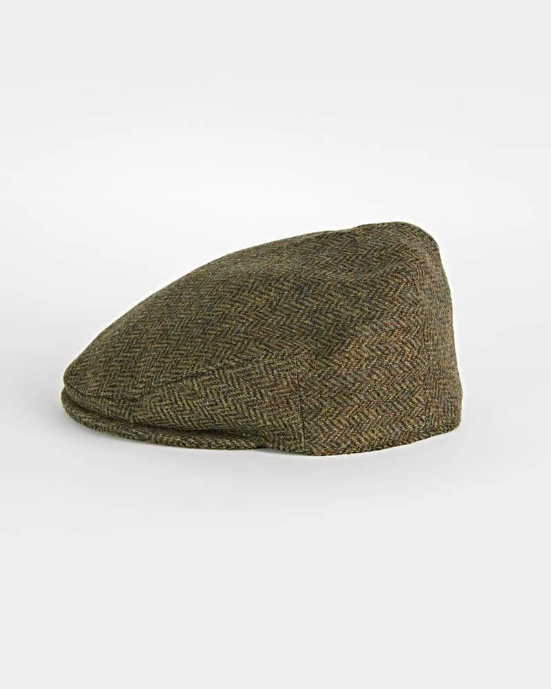 Forrest Herringbone Wool Flat Cap