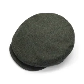 Fox Tweed Forest Green Twill Snap Brim Flat Cap