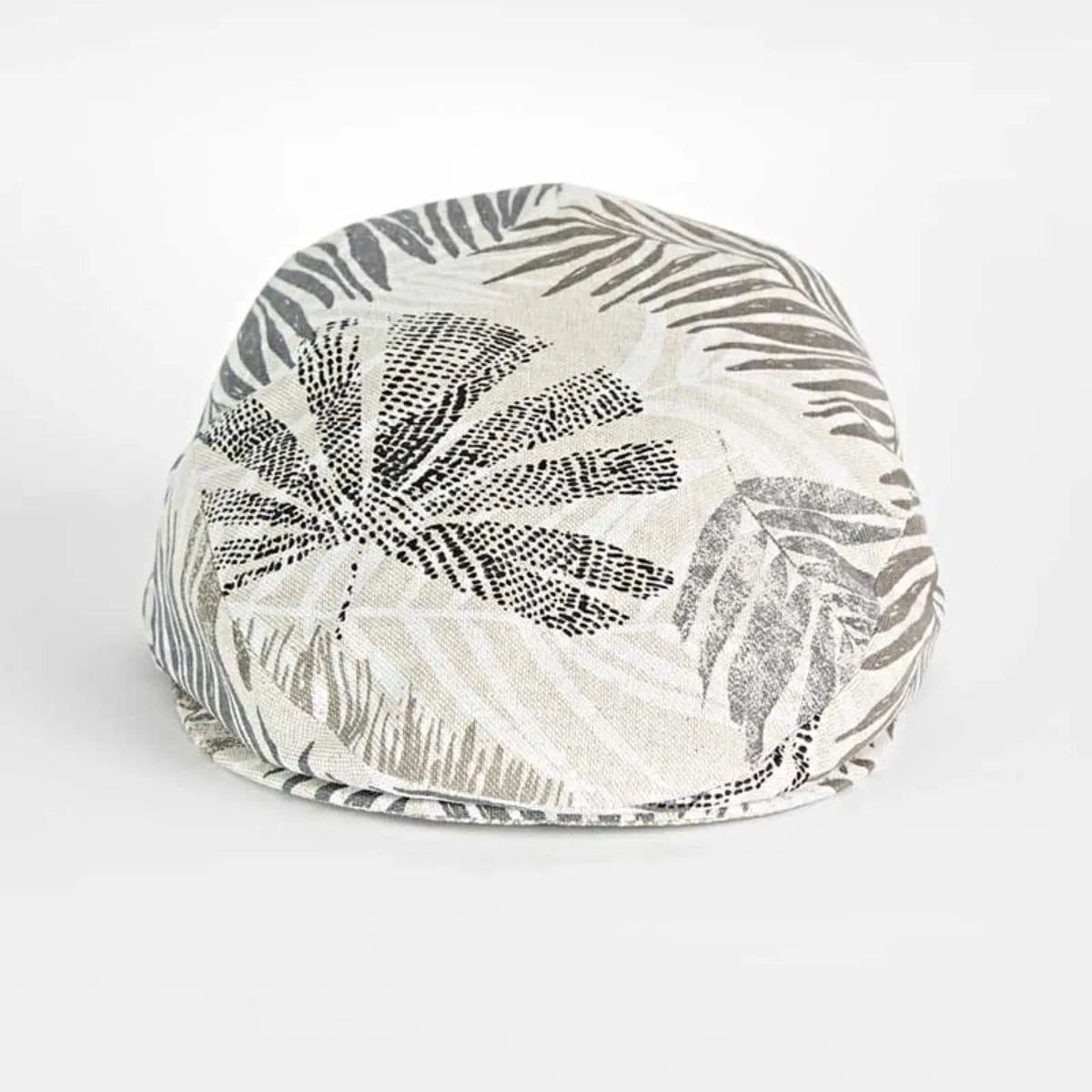 Fronds Natural Cotton Flat Cap