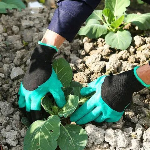 Garden Genie Gloves with Claws on Right Hand