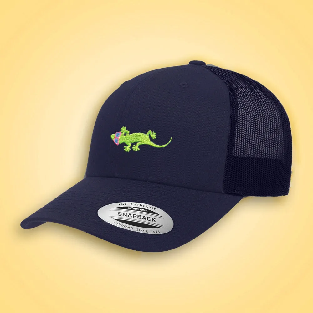 Gecko Flexfit Snapback Trucker Hat Navy