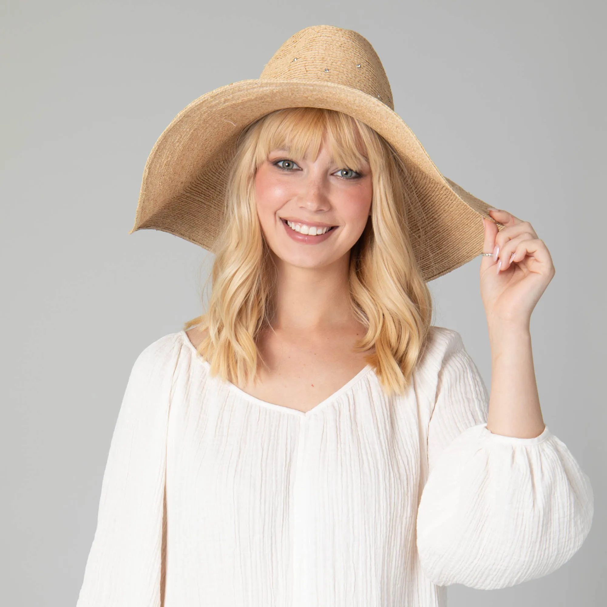 Glitz Wide Brim Fedora Sun Hat