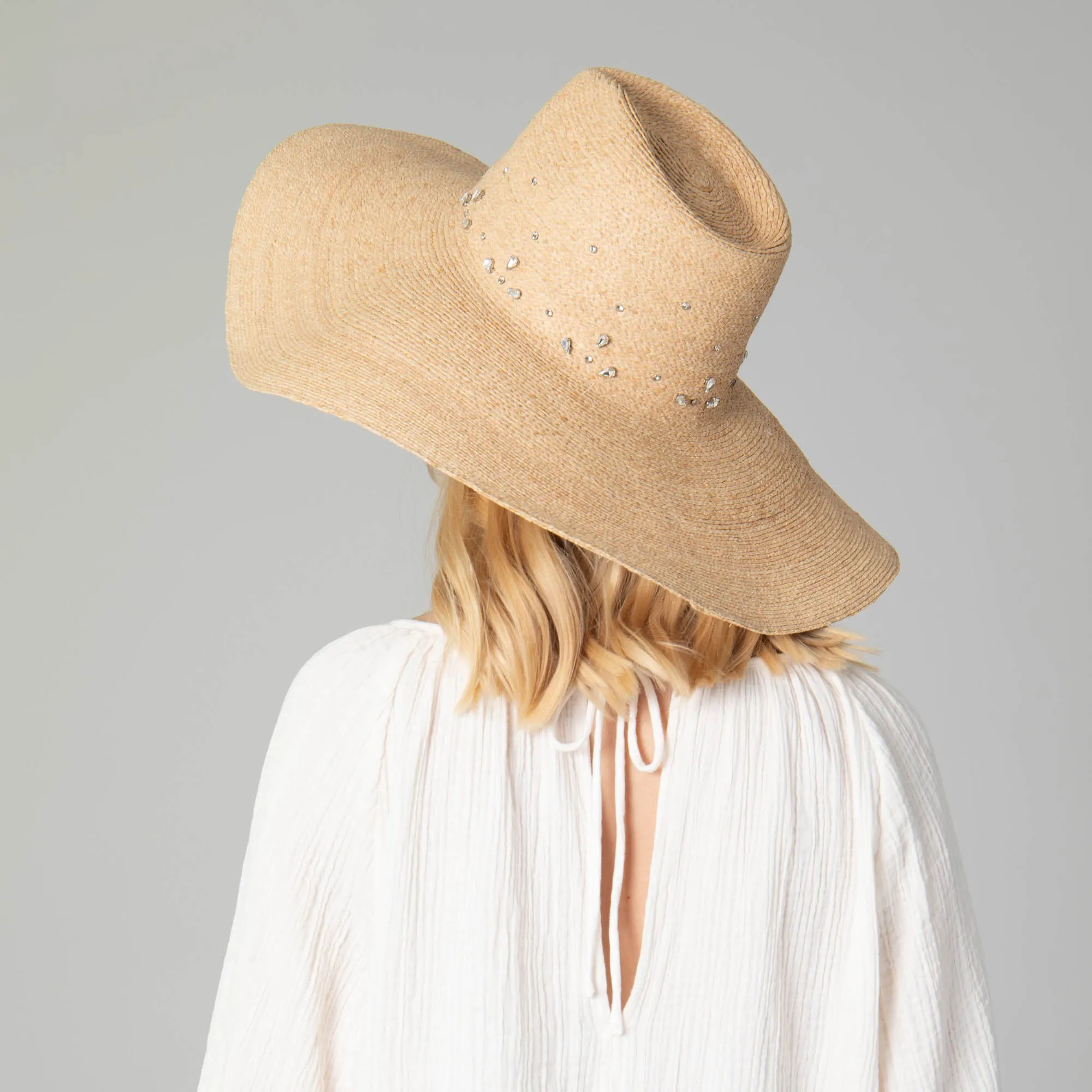 Glitz Wide Brim Fedora Sun Hat