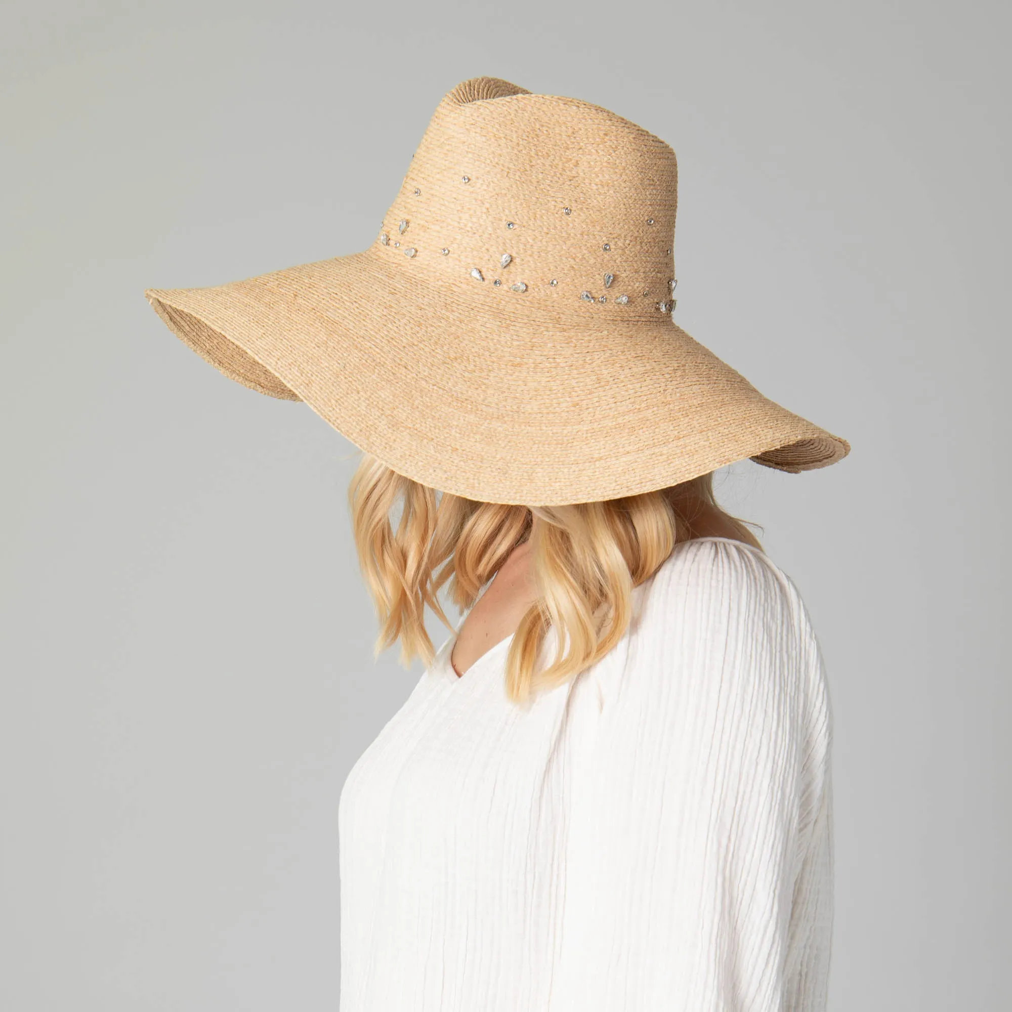 Glitz Wide Brim Fedora Sun Hat