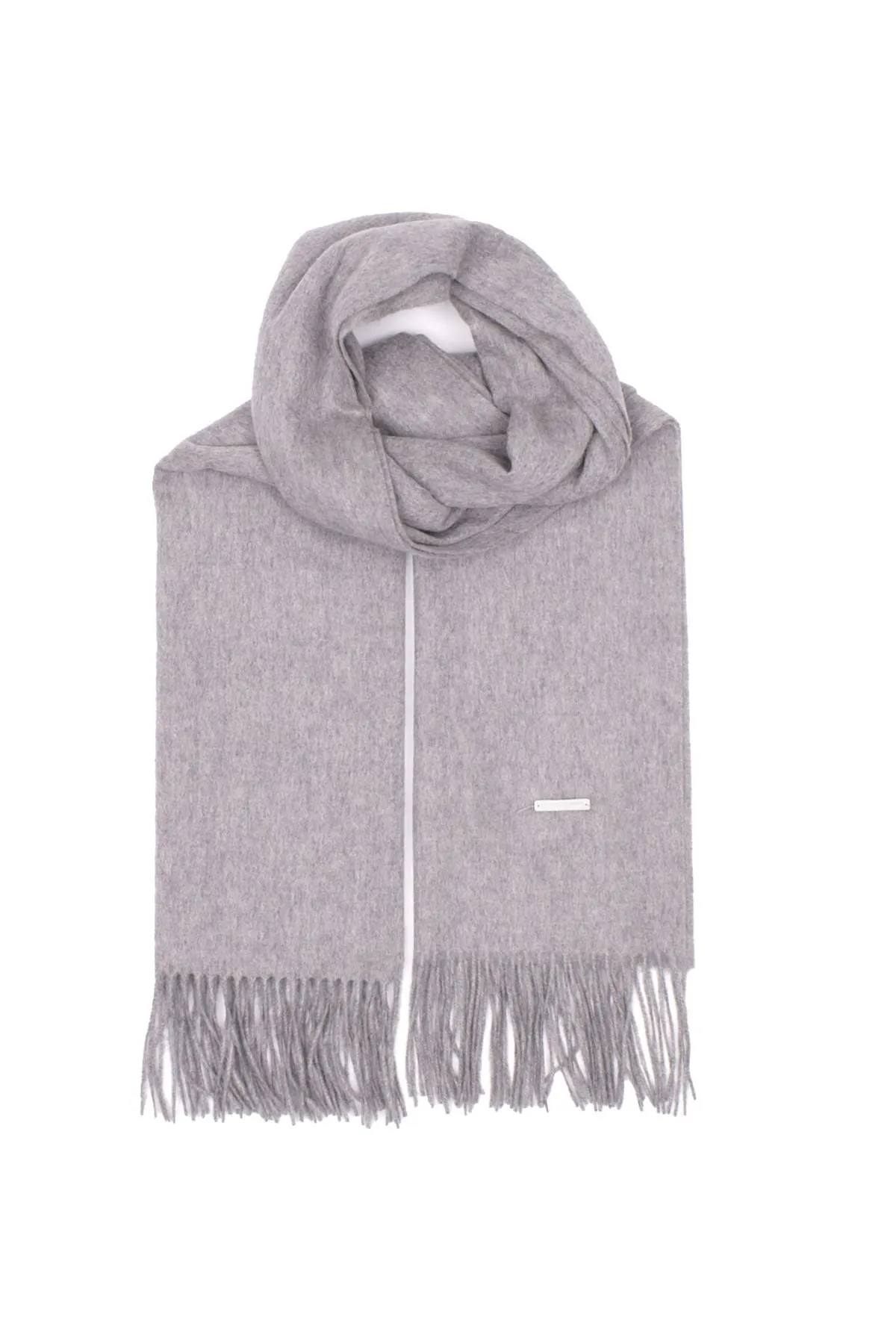 Gray Cashmere and Wool Horizon Scarf