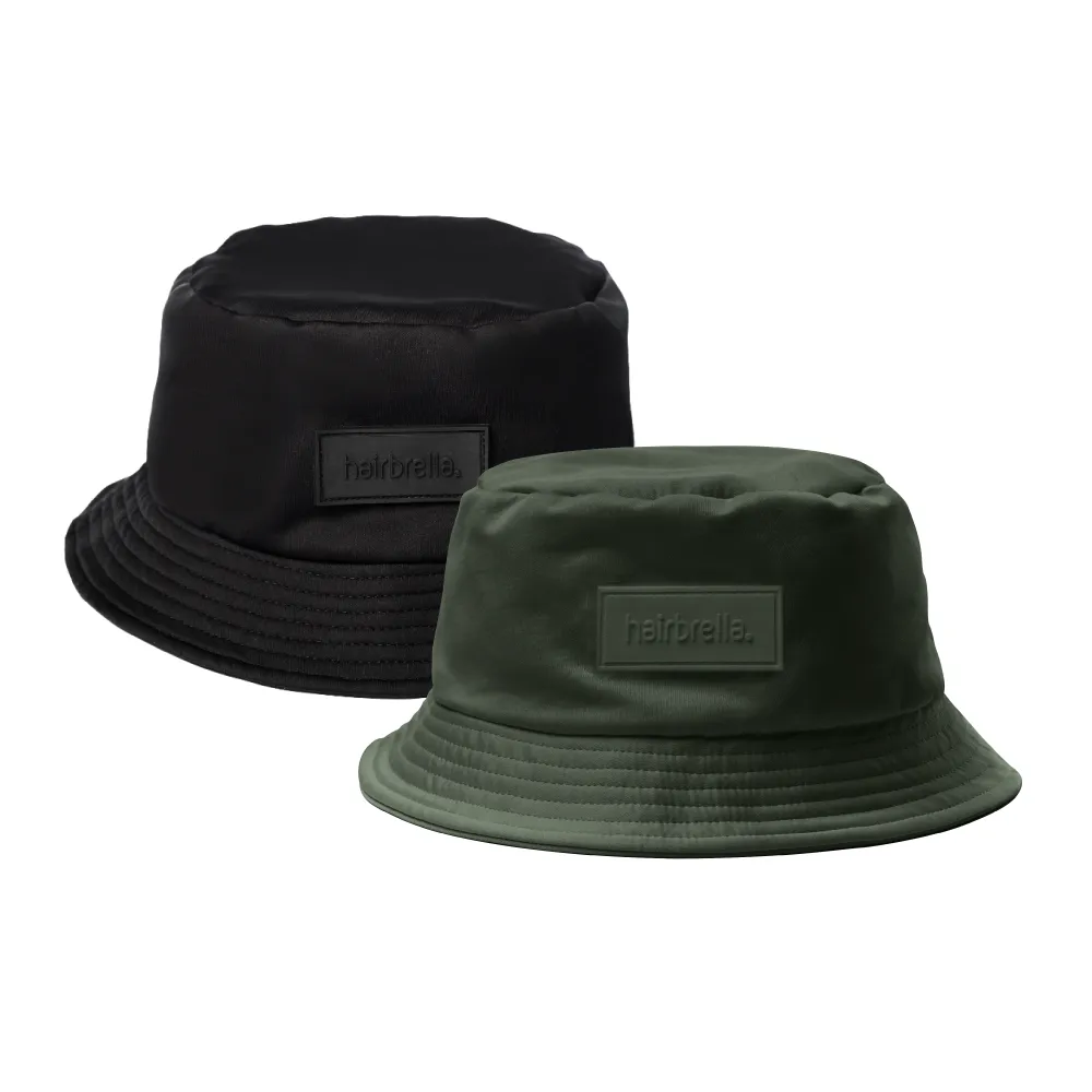 Hairbrella Unisex Satin-Lined Bucket Hat Bundle (2)