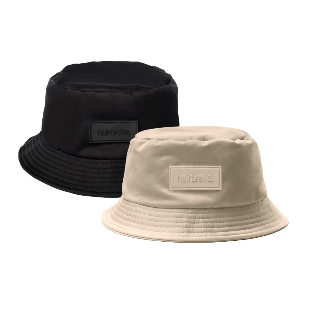 Hairbrella Unisex Satin-Lined Bucket Hat Bundle (2)