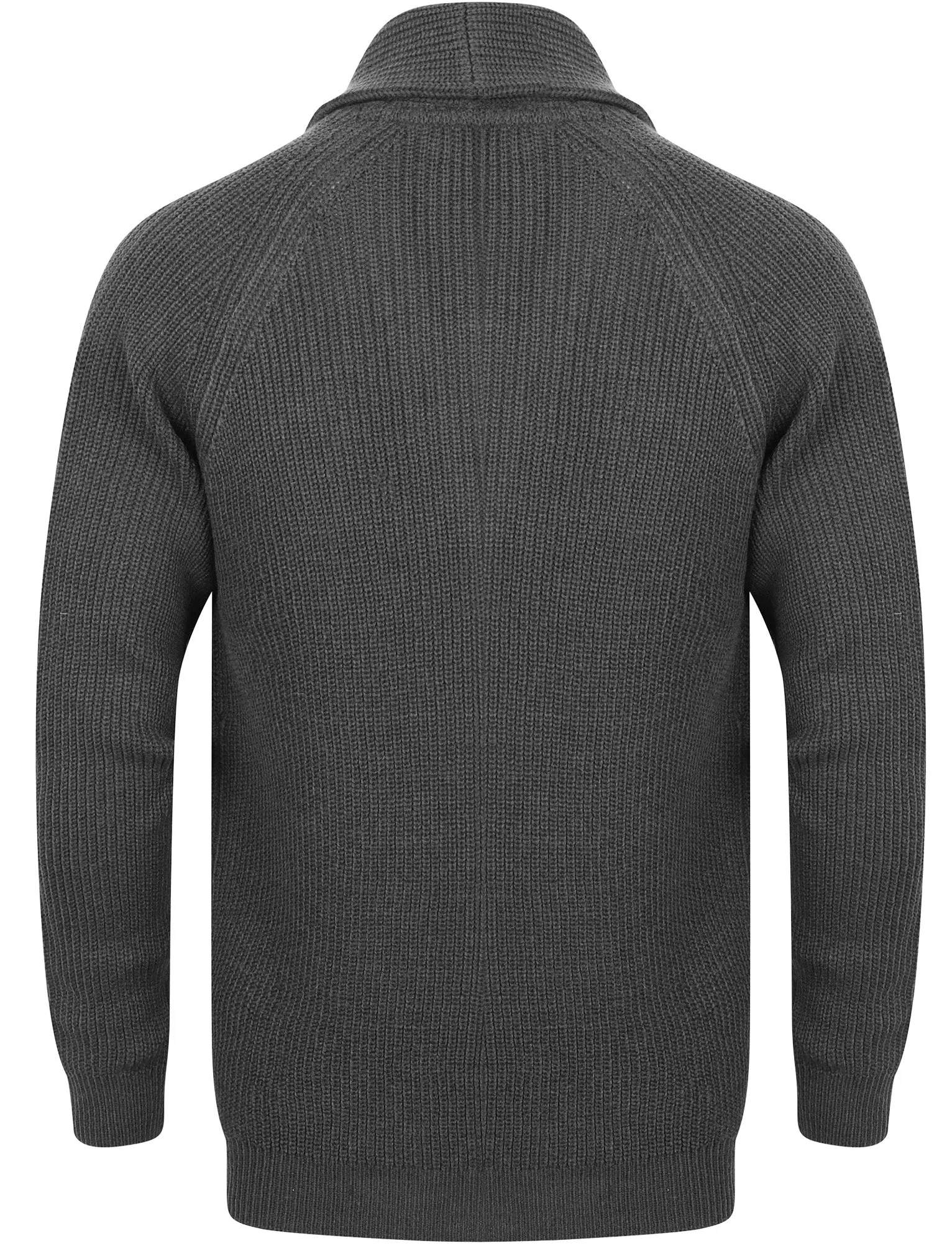 Hatton Wool Blend Shawl Neck Cardigan In Charcoal - Tokyo Laundry