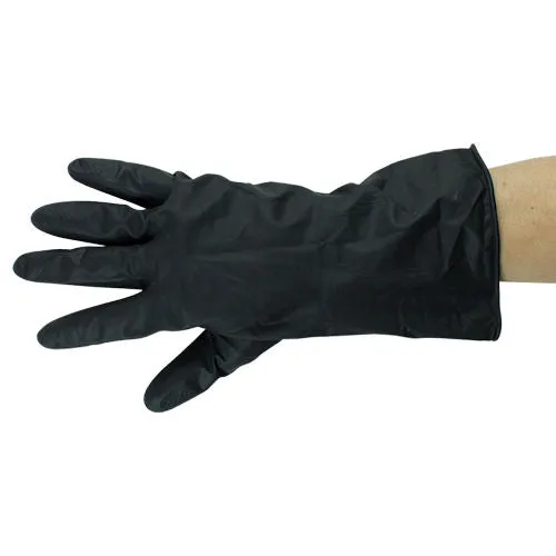 Heavy Duty DIY Latex Black Rubber Gloves Large - Durable Protective Gloves for Household Cleaning and DIY Tasks