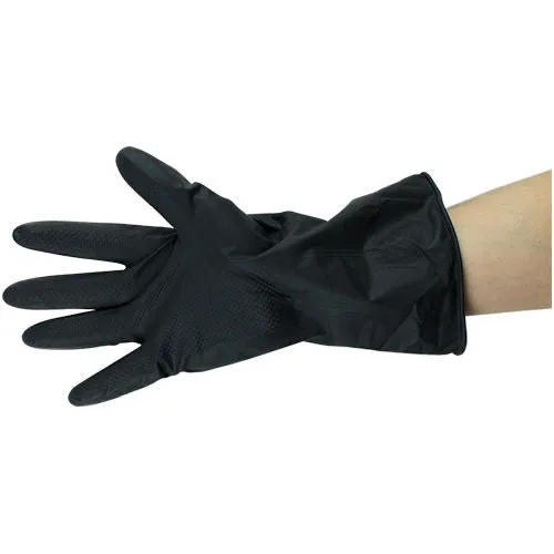 Heavy Duty DIY Latex Black Rubber Gloves Large - Durable Protective Gloves for Household Cleaning and DIY Tasks