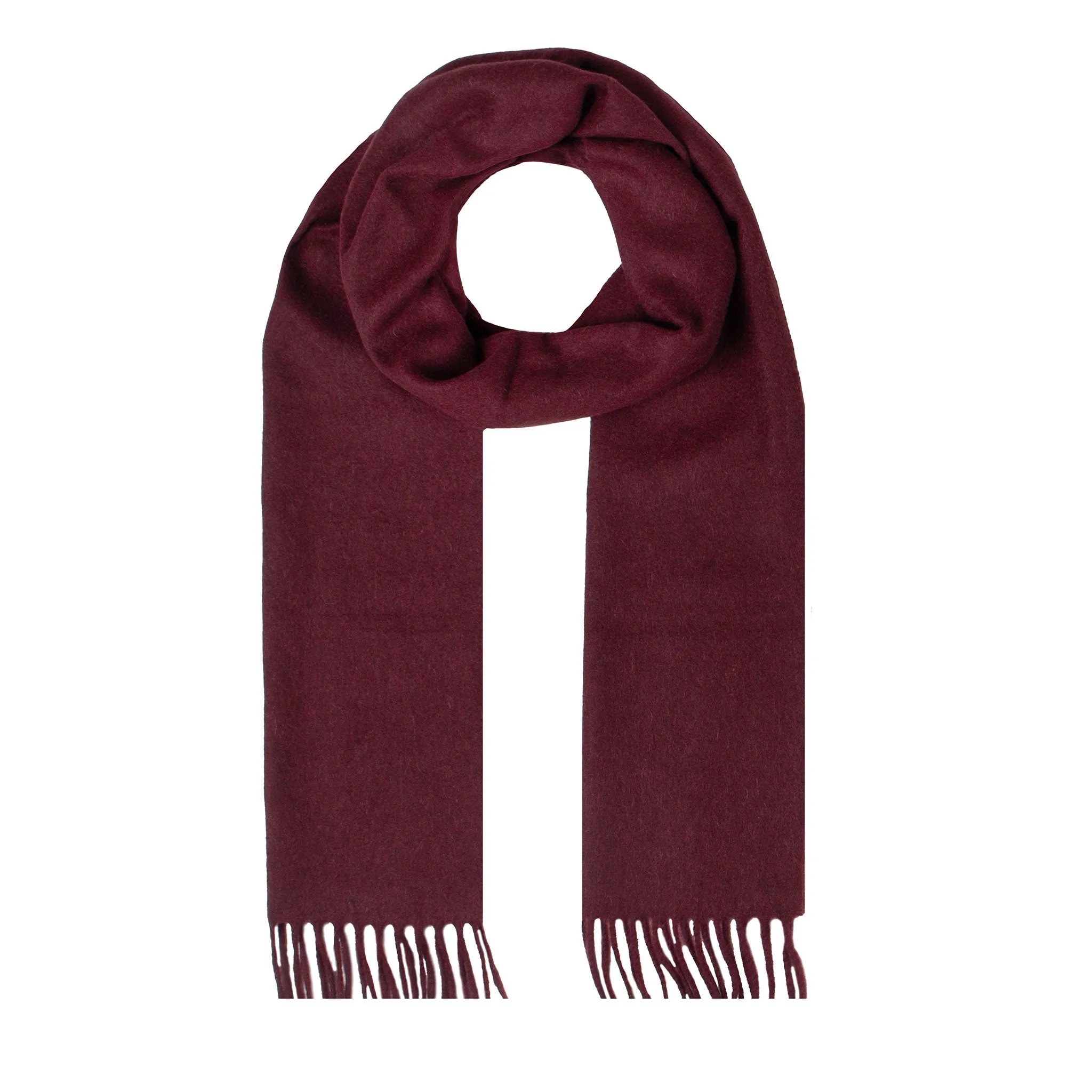 Heritage Plain Cashmere Scarf with Tassels and Gift Box