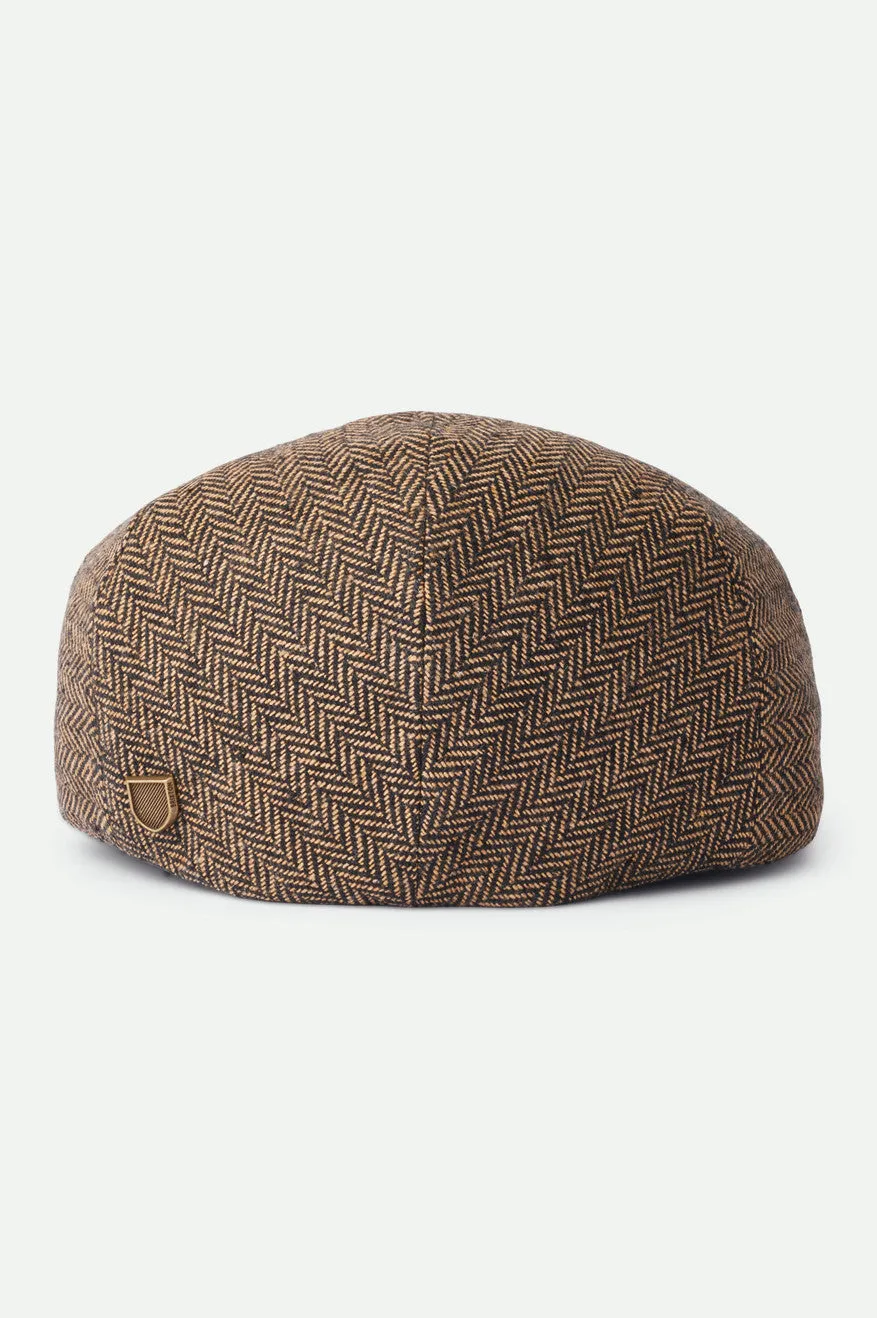 Hooligan Flat Cap - Brown/Khaki