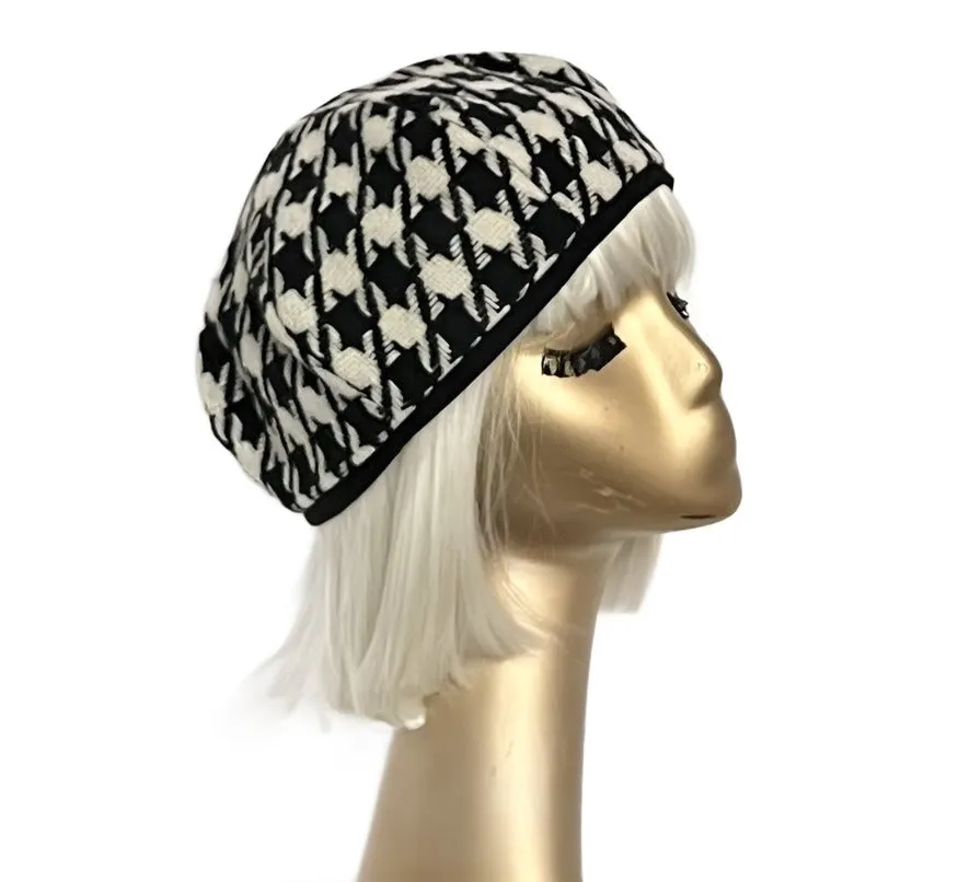 Houndstooth Beret