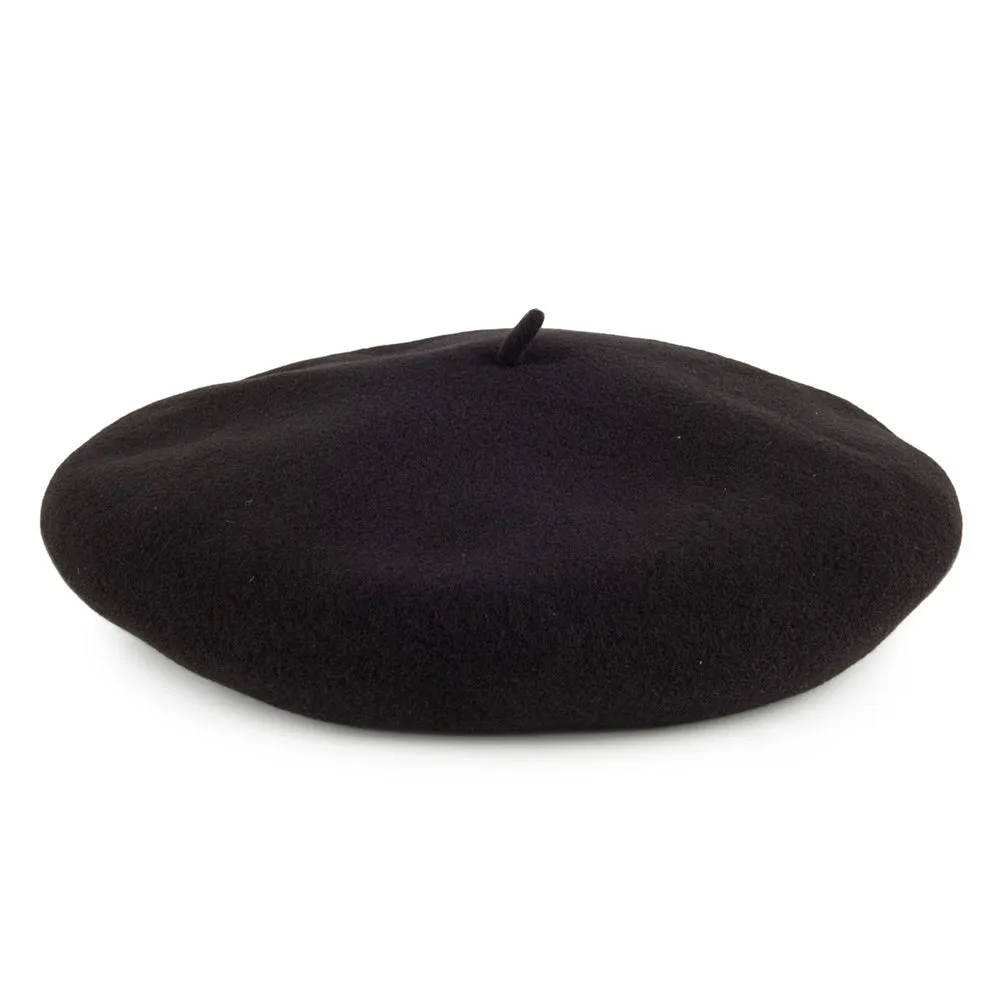 Héritage par Laulhère 10 Inch Merino Wool Basque Beret - Black